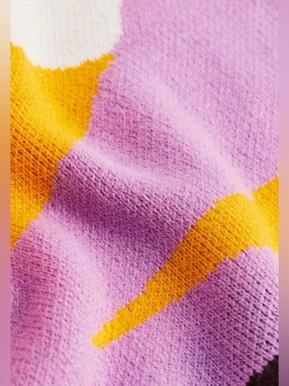 H&M Turtleneck Crop Abstract Horizon Sweater - Picture 7 of 12